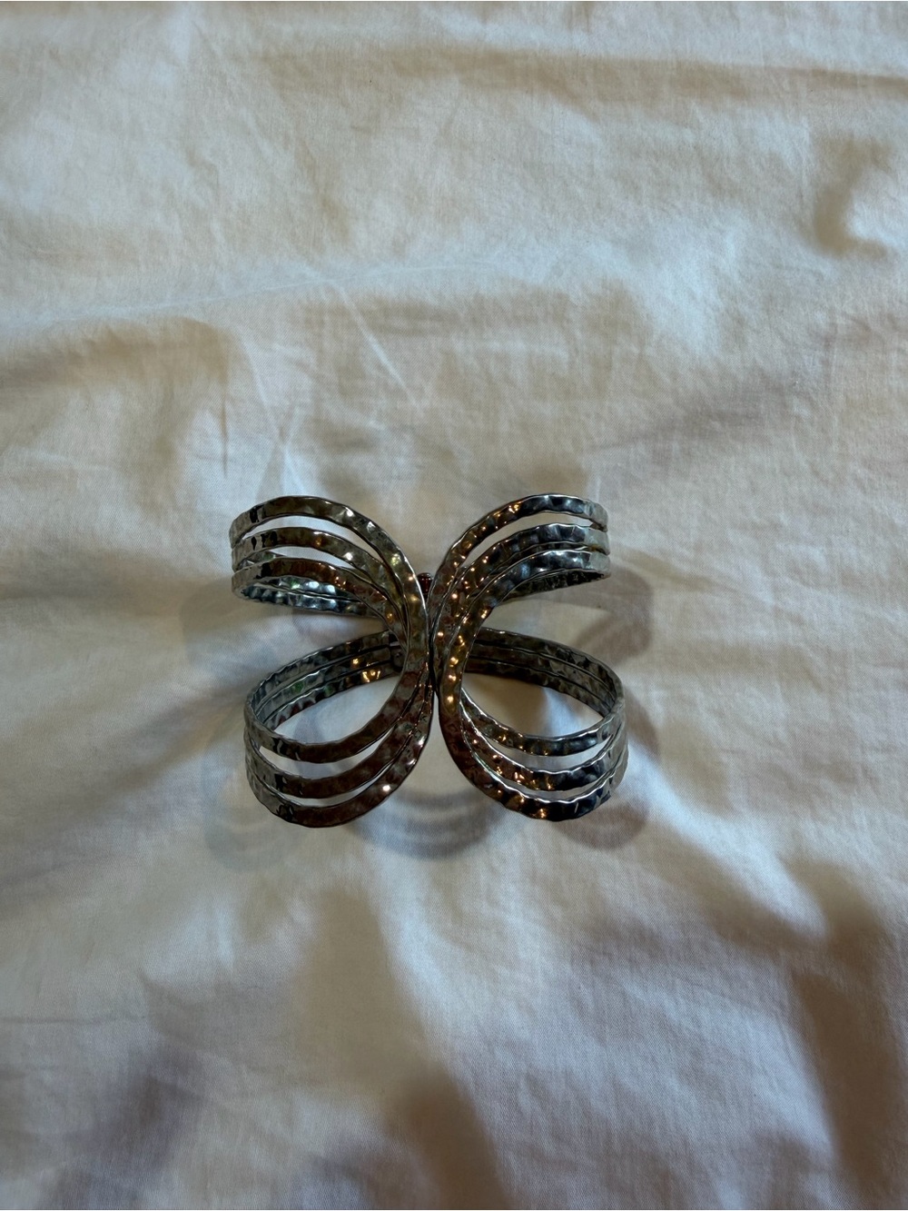 Silver Open Cuff Bracelet - Elegant Women's Jewelry